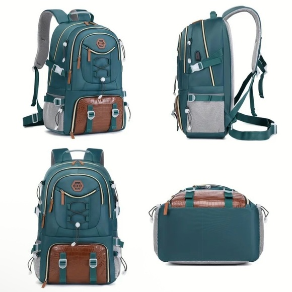 NWT Casual Light Green and Black Men's Backpack 40L - Picture 7 of 8